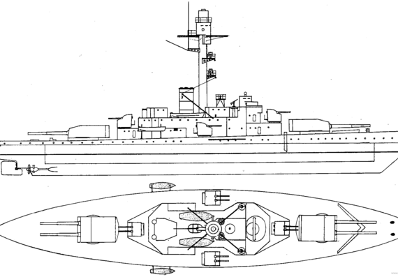 Корабль FNS Ilmarinen [Coastal Defence Ship] (1934) - чертежи, габариты, рисунки